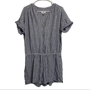 Old Navy Blue & White Stripe Romper